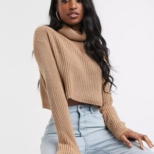 Missguided Tall Roll Neck Crop Sweater